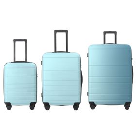 Luggage Sets ABS Hardshell 3pcs Luggage, Lightweight Durable Suitcase sets Spinner Wheels Suitcase with TSA Lock 20''24''28'' Available(Blue)