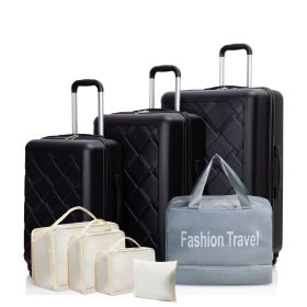 Hardshell Suitcase with Spinner Wheels ABS Luggage Sets Lightweight Durable Suitcase