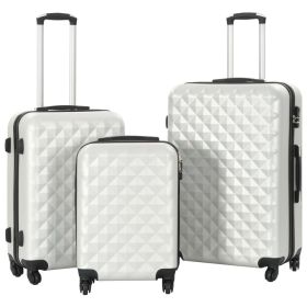 Hardcase Trolley Set 3 pcs Bright Silver ABS