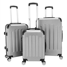 3-Piece set of 20-inch, 24-inch and 28-inch suitcases with anti-scratch material, ultra-lightweight, padded, high-capacity luggage