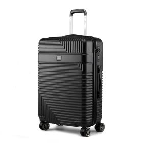 MKF Collection Mykonos Large Check-in Spinner by Mia K (Color: Black, Material: Polycarbonate)