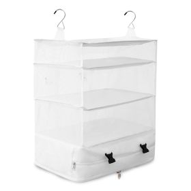 Easy Travel Foldable Luggage Organizer (Color: White)