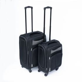 Oxford cloth suitcase (Color: Black)